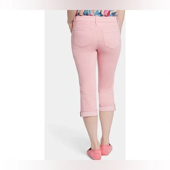 NWT NYDJ Marilyn Capri Straight Leg Jean Pink. Size 8 - Picture 3 of 7